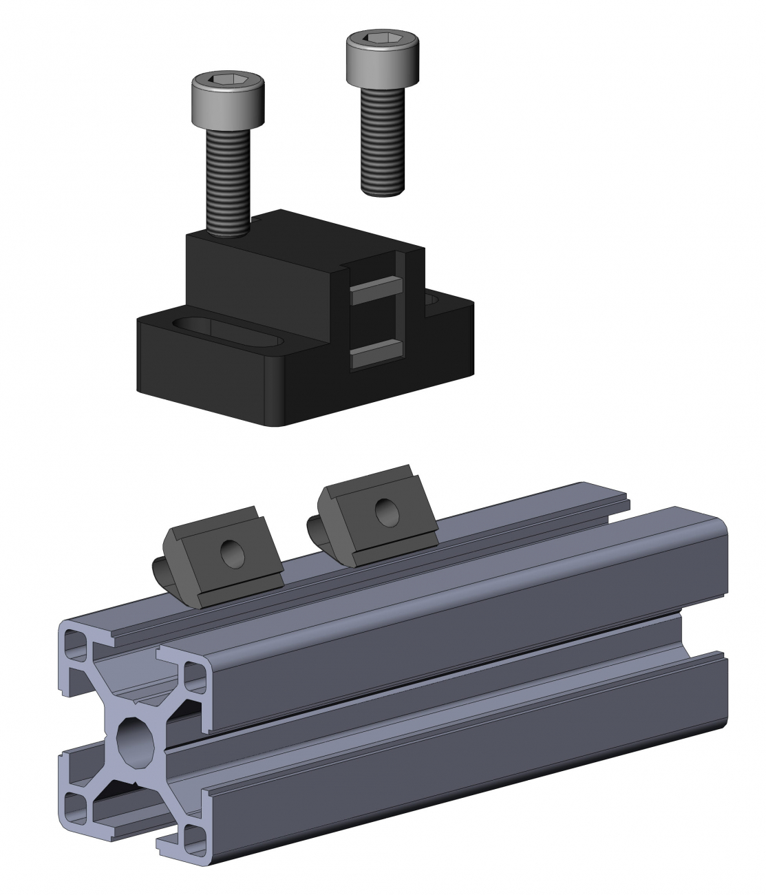 10 écrous Cage à Ressort M4 – Type B, Avec Collerette – Pour Montage Rapide Sur Profilés