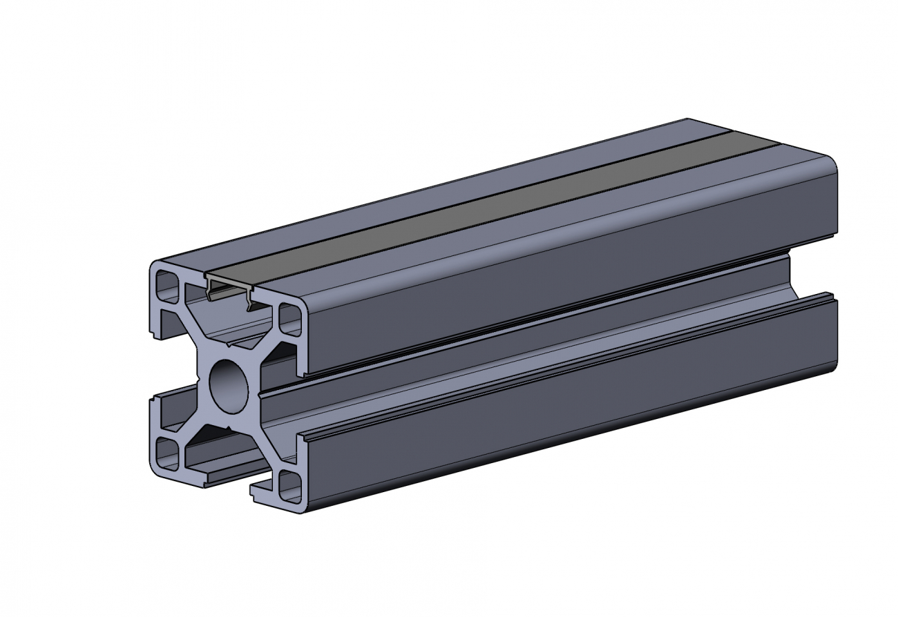 KosmosProfil Abdeckung Abdeckungen Für Alu-Profile Nut 8 (Typ I / Typ B) Schwarz, 2 Meter Lang Abdeckprofil Nut 6