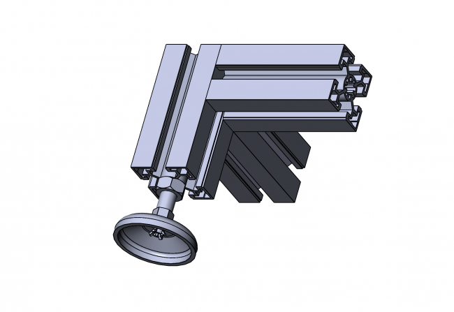 Stellfuß, Stahl, verzinkt, Aluprofil, M12, 10 kN, 10000N, 1060 S 12060 VZ 01