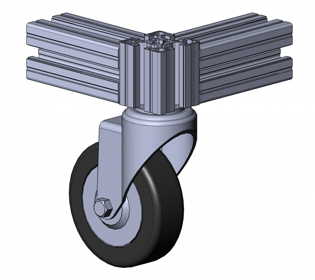 Lenkrolle mit Rückenloch, Rolle, Rollen, Laufrolle, Laufrollen, Rad, Räder, Reifen, 1320 K 050 GR 01, 1320 K 075 GR 01,1320 K 100 GR 01,1320 K 125 GR 01