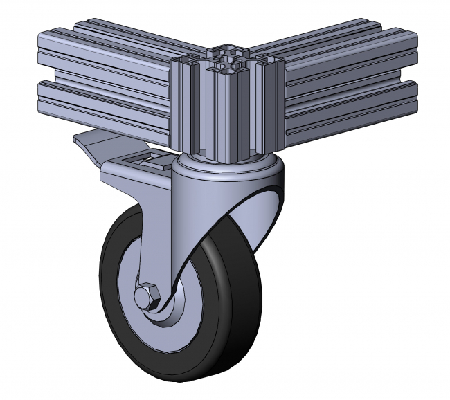 Lenkrolle mit Rückenloch und Feststeller, Rolle, Rollen, Laufrolle, Laufrollen, Rad, Räder, Reifen, Bremse, Bremsen, Radbremse, Totalfeststeller, Radkranz, Metallbremse, 1320 K 050 GR 02, 1320 K 075 GR 02, 1320 K 100 GR 02, 1320 K 125 GR 02