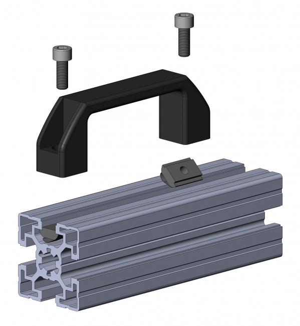 T-nut slot 10 trapezoidal, pivoted with spring
