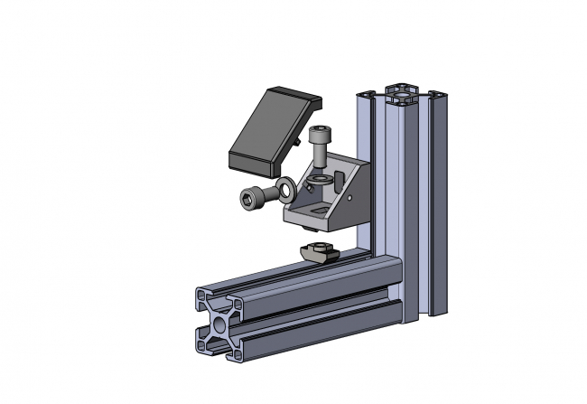 die, cast, angle, 27 x 27 x 28, Nut 8, Aluminium, grey, anodized, TecEnMa, 4010 A 2727 EL 03