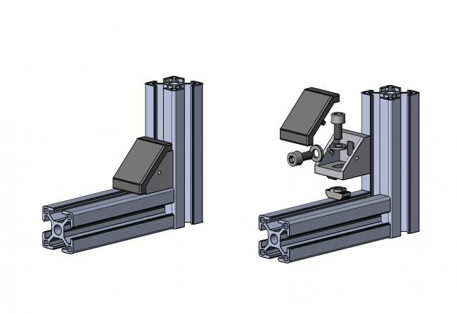 Cover Cap, PA, die cast angle, 4010 A 2727 EL03, black
