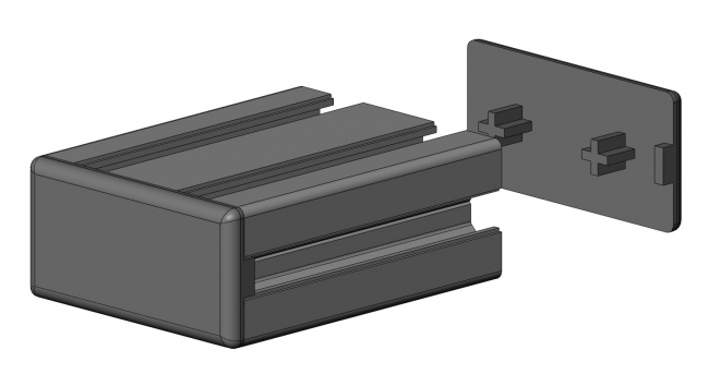Abdeckkappe, rechtecki, PA, Bauer Profile