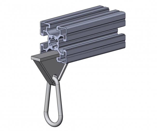 Hängegleiter Aluminium, Karabinerhaken, Hängegleiter, Aluminium, Nut 6, Nut 8, Nut 10, Zubehör, Gleiter, 6281 A 0001 NA, 6281 A 0002 NA, 6281 A 0003 NA