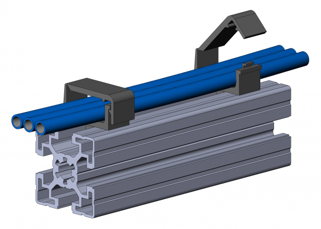 Kabelclip 1-Kammer, Kabelclip, 1-Kammer, Kammer, Kabelbefestigung, PA, Zubehör, Nut 8, Nut 10, 6333 K 0801 SW 01, 6333 K 1001 SW 01