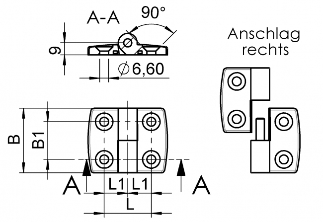 Plastic hinge detachable