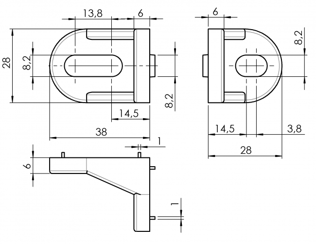 Eckwinkel, Druckgusswinkel, Radiuswinkel, Radius