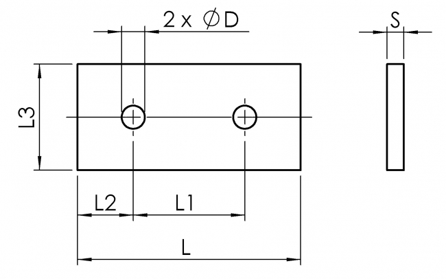 Halteplatte Rechteck, Verbinder, Halteplatte, Rechteck, Außenverbinder, 4803 A 1840 EL 01, 4803 A 2860 EL 01, 4803 A 3880 EL 01, 4803 A 4290 EL 01