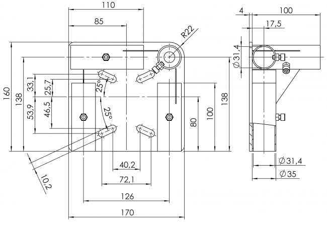 Inclusion for Castors left side