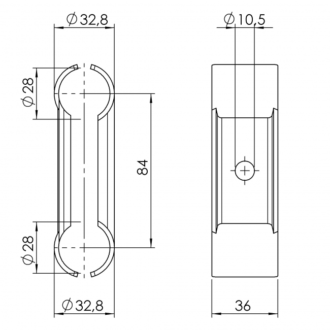 Aufnahme-Set für Rollen, Rollenaufnahme, Doppelschelle, Schelle, Rollenschelle, Paralellverbinder, Parallellaufnahme, Rollenbefestigung, Rohrprofilsystem, Rohrverbinder, Rohr Verbinder, Rohr, Verbinder, 5032 S 001 VZ 01