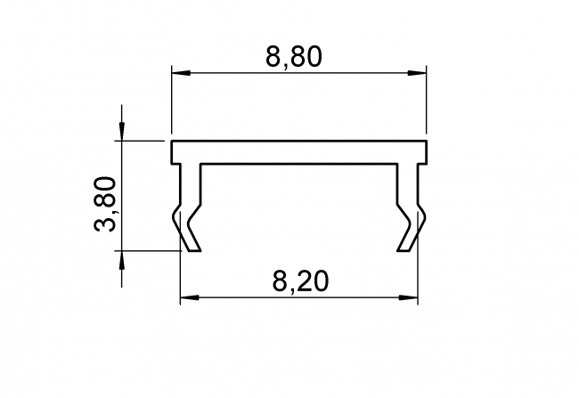 Abdeckprofil, Nutabdeckung, Profilabdeckung, Nut 8, schwarz blau, gelb, rot
