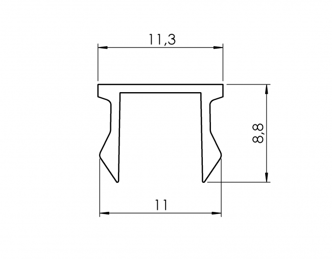 Abdeckprofil, Nutabdeckung, schwarz, blau, gelb, rot, Nut 10, Profilabdeckung, PVC, Polyvenylchlorid, Kunststoff