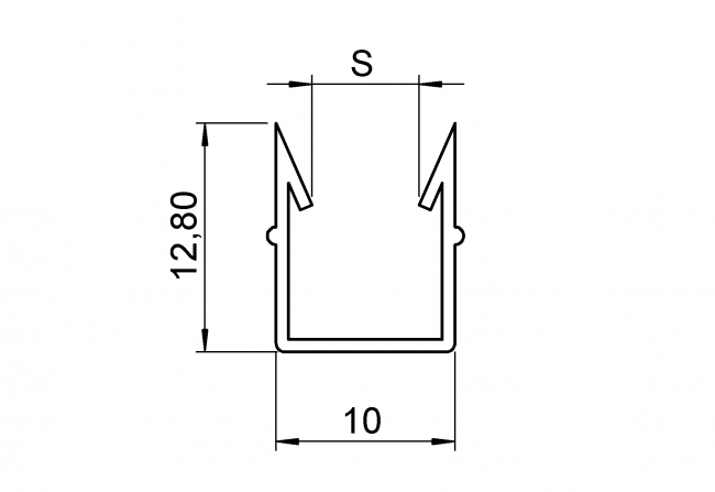 Einfassprofil, soft, Nut 10, schwarz, Flächenelemente, Glasscheibe