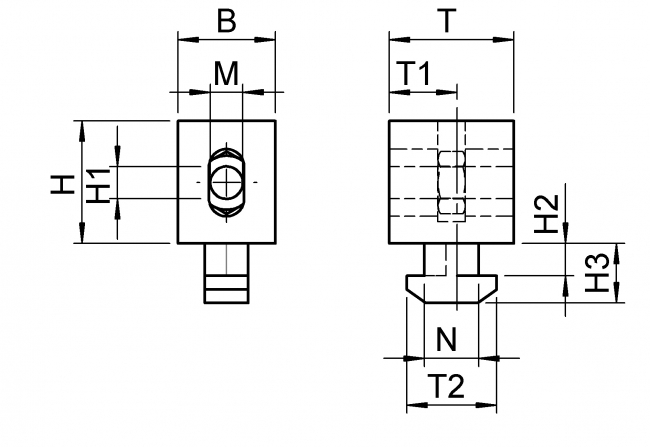 Uniblock, PVC hart, PVC, Scheibenhalter, Halter, Flächenelement, Anbauteil, Zubehör, flexibel, Nut 10 6302 K 1006 TR 01