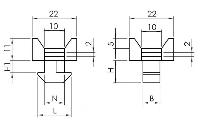 Cross Cable Binding Block 2-way