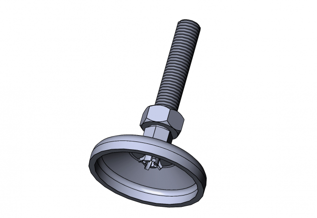 Stellfuß, Stahl, verzinkt, Aluprofil, M12, 10 kN, 10000N, 1060 S 12060 VZ 01