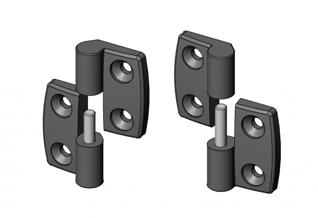 Plastic hinge detachable