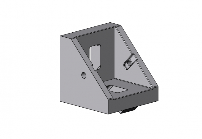 die, cast, angle, 27 x 27 x 28, Nut 8, Aluminium, grey, anodized, TecEnMa, 4010 A 2727 EL 03