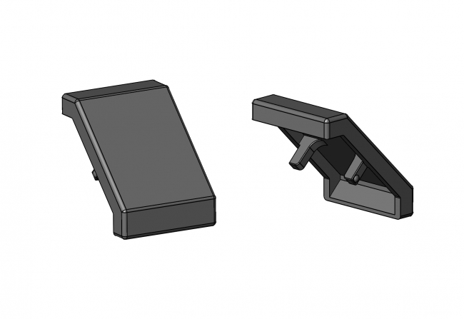 Cover Cap, PA, die cast angle, 4010 A 2727 EL03, black