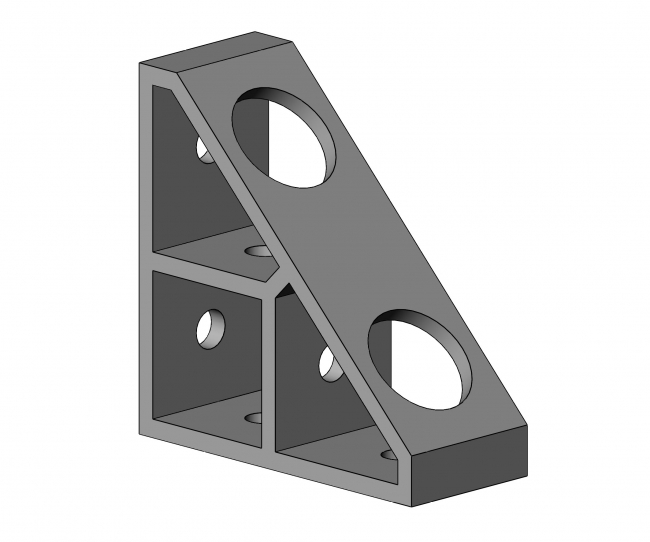 Eckwinkel gezogen 1N, schwer, Schwerlastwinkel, Nut 10, Aluminium, Alu, ESD, 4020 A 3480 EL 01, 4020 A 3990 EL 01