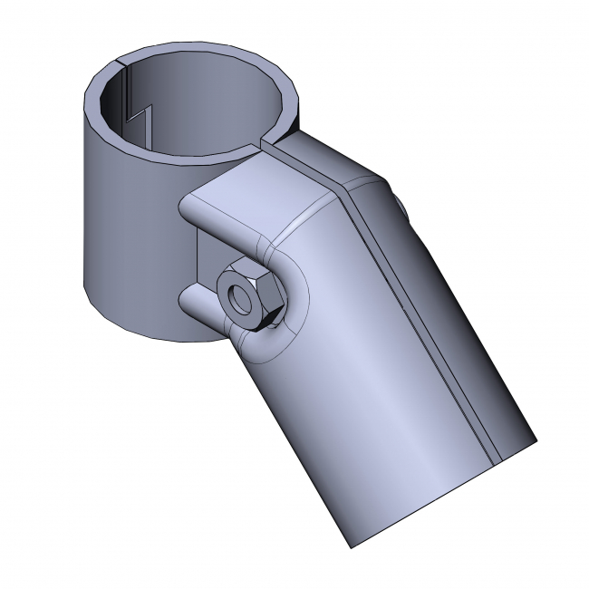 Verbinder 45° Verbinder 45°, Verbinder 45 Grad, 45, Grad, 45°, Diagonalverbinder, 5020 S 001 SW 01, Rohrprofilsystem, Rohrverbinder, Rohr Verbinder, Rohr, Verbinder