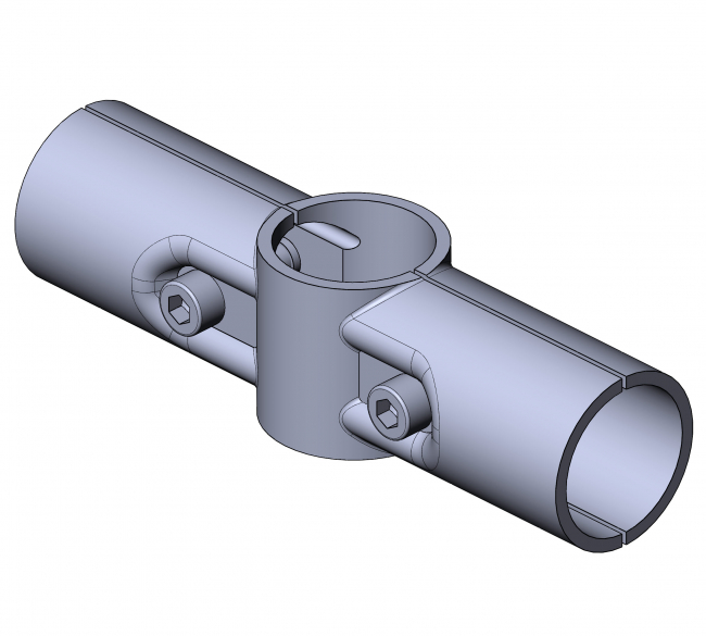 Verbinder 180° 2-fach, Verbinder, 180°, 2-fach, 180 Grad, Rohrprofilsystem, Rohrverbinder, Rohr Verbinder, Rohr, Kreuzverbinder, Kreuz, 5022 S 001 SW 01