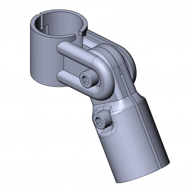 Adjustable connector 1-fold