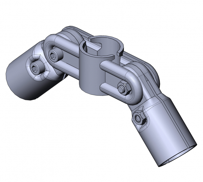 Gelenkverbinder 2-fach Rohrprofilsystem, Rohrverbinder, Rohr Verbinder, Rohr, Verbinder, 5024 S 001 SW 01