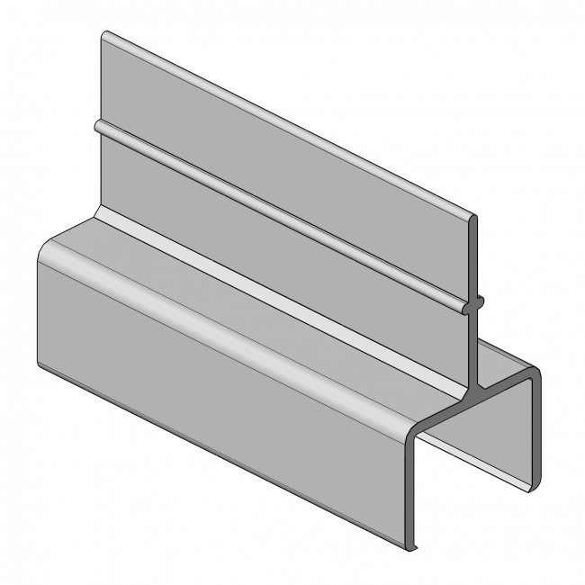 Lateral guidance middle for roller strip, wheel rails