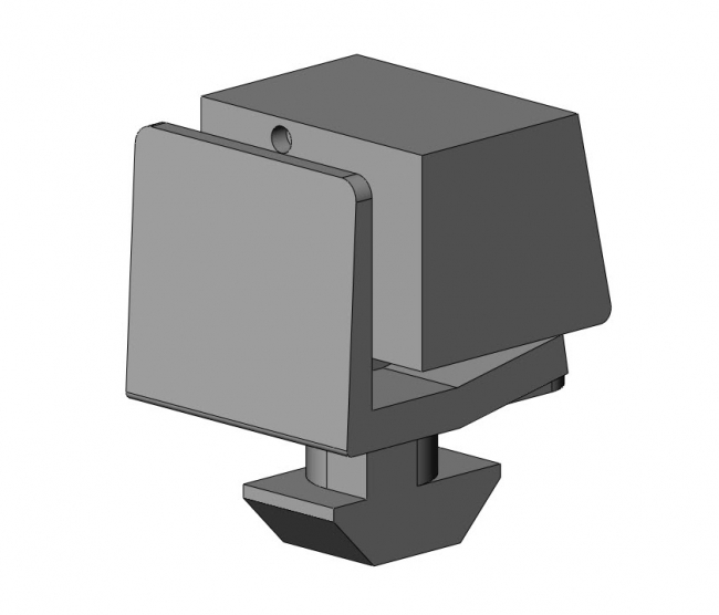 Uniblock Clip, Uniblock, PA, Scheibenhalter, Halter, Flächenelement, Anbauteil, Zubehör, flexibel, Nut