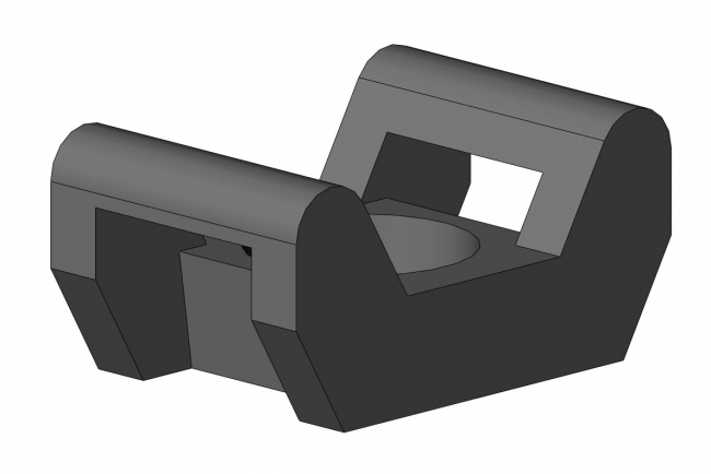 Kabelblock 1-Wege, Kabelblock, 1-Wege, Kammer, Block, Kabelbefestigung, PA, Zubehör, Uni, 6331 K 0001 SW 01
