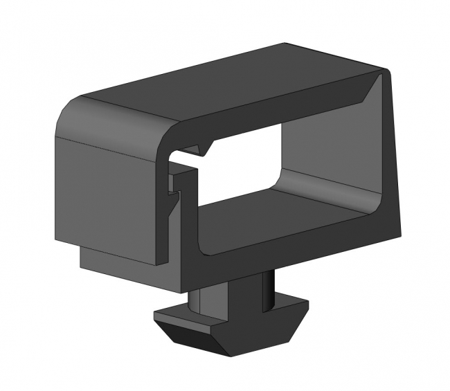 Kabelclip 1-Kammer, Kabelclip, 1-Kammer, Kammer, Kabelbefestigung, PA, Zubehör, Nut 8, Nut 10, 6333 K 0801 SW 01, 6333 K 1001 SW 01