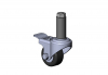 Swivel Castor pipe mounting with brake